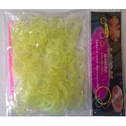 Ластички за Плетене Неон Жълт 200бр LOOM BANDZ