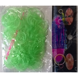 Ластички за Плетене Неон Зелен 200бр LOOM BANDZ