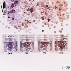 Брокат Хексагон за Декорация на Нокти Маникюр 10ml ,4-26 - 265, 226, 250, 205