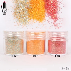 Брокат Хексагон за Декорация на Нокти Маникюр 10ml 3-49 - 086,137,170
