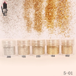 Брокат Хексагон за Декорация на Нокти Маникюр 10ml ,5-01 -- 290,002,155,164,233