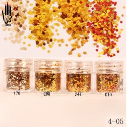 Брокат Хексагон за Декорация на Нокти Маникюр 10ml ,4-05 -- 016,178,241,298