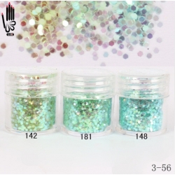 Брокат Хексагон за Декорация на Нокти Маникюр 10ml ,3-56 -- 142,148,181