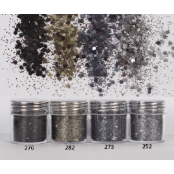 Брокат Хексагон за Декорация на Нокти Маникюр 10ml ,4-18 -- 252,273,276,282