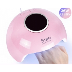 Лампа Печка за Маникюр Star6 36w 12 led Дигитален Дисплей Розова