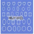 Стикер за Нокти Бял Лепящ HBJY169