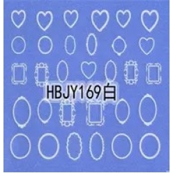 Стикер за Нокти Бял Лепящ HBJY169 Стикер за Нокти Бял Лепящ HBJY169
