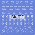Стикер за Нокти Бял Лепящ HBJY170