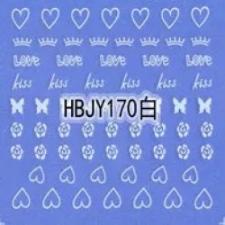 Стикер за Нокти Бял Лепящ HBJY170