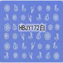 Стикер за Нокти Бял Лепящ HBJY172