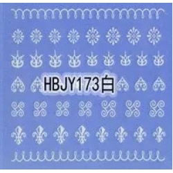 Стикер за Нокти Бял Лепящ HBJY173
