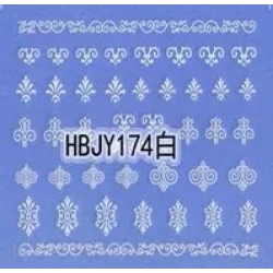 Стикер за Нокти Бял Лепящ HBJY174