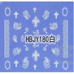 Стикер за Нокти Бял Лепящ HBJY180