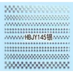Стикер за Нокти Сребърен HBJY145