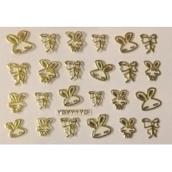 Стикер за Нокти Животни Златни Лепящ YGYY170