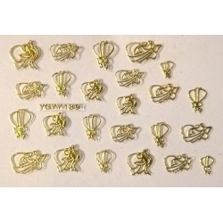Стикер за Нокти Свети Валентин Златен YGYY189